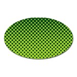 Halftone Circle Background Dot Oval Magnet Front