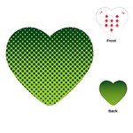 Halftone Circle Background Dot Playing Cards (Heart)  Front