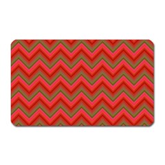 Background Retro Red Zigzag Magnet (rectangular) by Nexatart