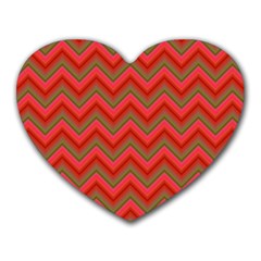 Background Retro Red Zigzag Heart Mousepads by Nexatart