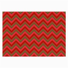 Background Retro Red Zigzag Large Glasses Cloth by Nexatart