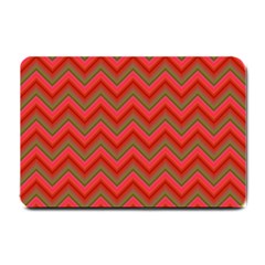 Background Retro Red Zigzag Small Doormat  by Nexatart