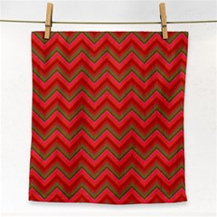 Background Retro Red Zigzag Face Towel by Nexatart