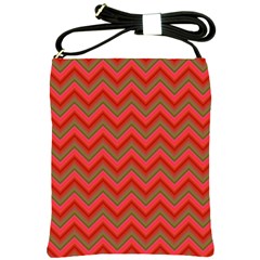 Background Retro Red Zigzag Shoulder Sling Bags by Nexatart