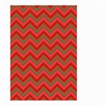 Background Retro Red Zigzag Large Garden Flag (Two Sides) Back