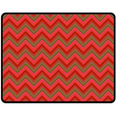 Background Retro Red Zigzag Double Sided Fleece Blanket (medium)  by Nexatart