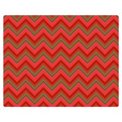 Background Retro Red Zigzag Double Sided Flano Blanket (medium)  by Nexatart