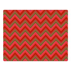 Background Retro Red Zigzag Double Sided Flano Blanket (large)  by Nexatart