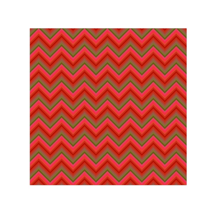 Background Retro Red Zigzag Small Satin Scarf (Square)