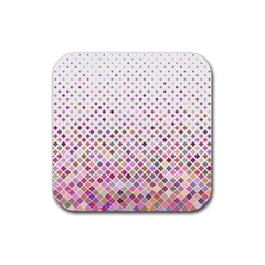 Pattern Square Background Diagonal Rubber Coaster (square)  by Nexatart