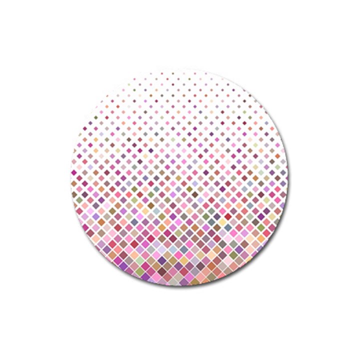 Pattern Square Background Diagonal Magnet 3  (Round)