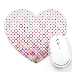 Pattern Square Background Diagonal Heart Mousepads by Nexatart