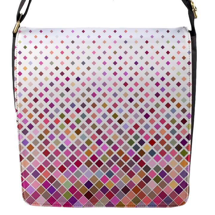 Pattern Square Background Diagonal Flap Messenger Bag (S)