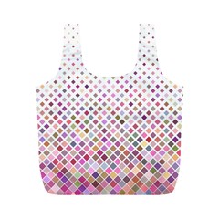 Pattern Square Background Diagonal Full Print Recycle Bags (m)  by Nexatart