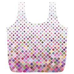 Pattern Square Background Diagonal Full Print Recycle Bags (l)  by Nexatart