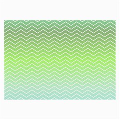 Green Line Zigzag Pattern Chevron Large Glasses Cloth by Nexatart