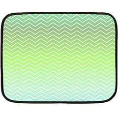 Green Line Zigzag Pattern Chevron Double Sided Fleece Blanket (mini)  by Nexatart