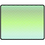 Green Line Zigzag Pattern Chevron Fleece Blanket (Medium)  60 x50  Blanket Front