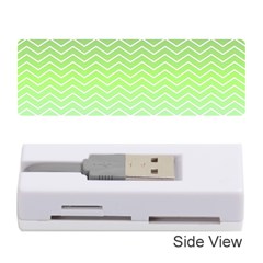 Green Line Zigzag Pattern Chevron Memory Card Reader (stick)  by Nexatart