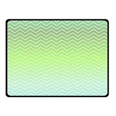 Green Line Zigzag Pattern Chevron Double Sided Fleece Blanket (small)  by Nexatart