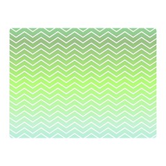 Green Line Zigzag Pattern Chevron Double Sided Flano Blanket (mini)  by Nexatart