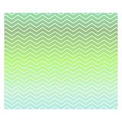 Green Line Zigzag Pattern Chevron Double Sided Flano Blanket (small)  by Nexatart