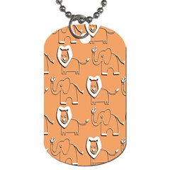 Lion Pattern Wallpaper Vector Dog Tag (two Sides) by Nexatart