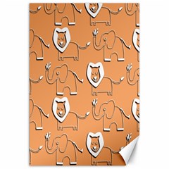 Lion Pattern Wallpaper Vector Canvas 20  X 30   by Nexatart