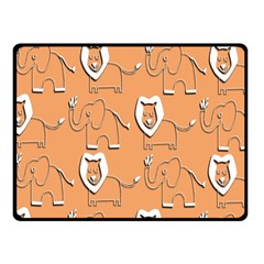 Lion Pattern Wallpaper Vector Fleece Blanket (small) by Nexatart