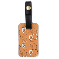 Lion Pattern Wallpaper Vector Luggage Tags (one Side)  by Nexatart