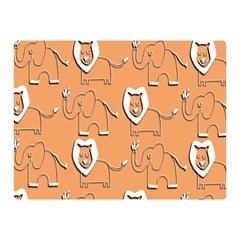 Lion Pattern Wallpaper Vector Double Sided Flano Blanket (mini)  by Nexatart