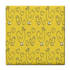 Chicken Chick Pattern Wallpaper Tile Coasters by Nexatart