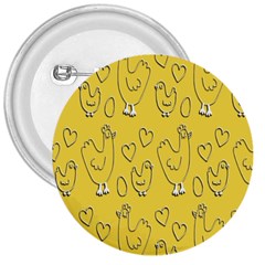 Chicken Chick Pattern Wallpaper 3  Buttons