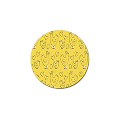 Chicken Chick Pattern Wallpaper Golf Ball Marker (10 Pack) by Nexatart