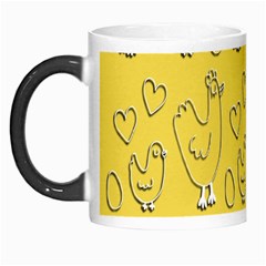 Chicken Chick Pattern Wallpaper Morph Mugs by Nexatart