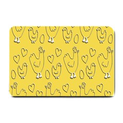 Chicken Chick Pattern Wallpaper Small Doormat  by Nexatart