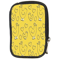 Chicken Chick Pattern Wallpaper Compact Camera Cases by Nexatart