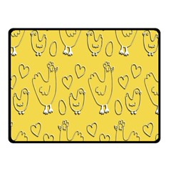 Chicken Chick Pattern Wallpaper Fleece Blanket (small) by Nexatart