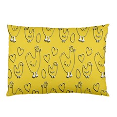 Chicken Chick Pattern Wallpaper Pillow Case (two Sides) by Nexatart