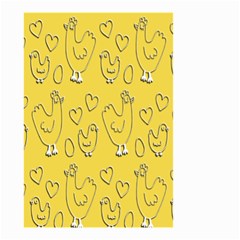 Chicken Chick Pattern Wallpaper Small Garden Flag (two Sides) by Nexatart