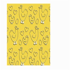 Chicken Chick Pattern Wallpaper Large Garden Flag (two Sides) by Nexatart