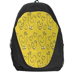 Chicken Chick Pattern Wallpaper Backpack Bag by Nexatart