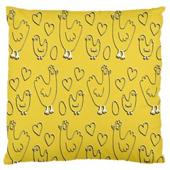 Chicken Chick Pattern Wallpaper Standard Flano Cushion Case (one Side) by Nexatart