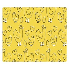 Chicken Chick Pattern Wallpaper Double Sided Flano Blanket (small)  by Nexatart