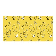 Chicken Chick Pattern Wallpaper Satin Wrap by Nexatart