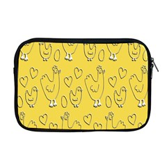 Chicken Chick Pattern Wallpaper Apple Macbook Pro 17  Zipper Case by Nexatart