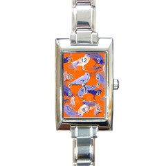 Seagull Gulls Coastal Bird Bird Rectangle Italian Charm Watch by Nexatart