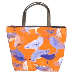 Seagull Gulls Coastal Bird Bird Bucket Bags by Nexatart