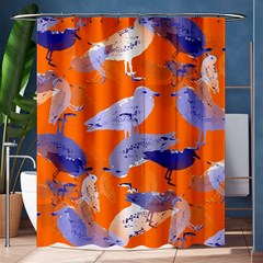 Seagull Gulls Coastal Bird Bird Shower Curtain 60  X 72  (medium)  by Nexatart