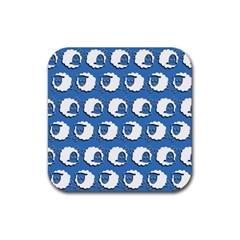 Sheep Pattern Wallpaper Vector Rubber Coaster (square)  by Nexatart